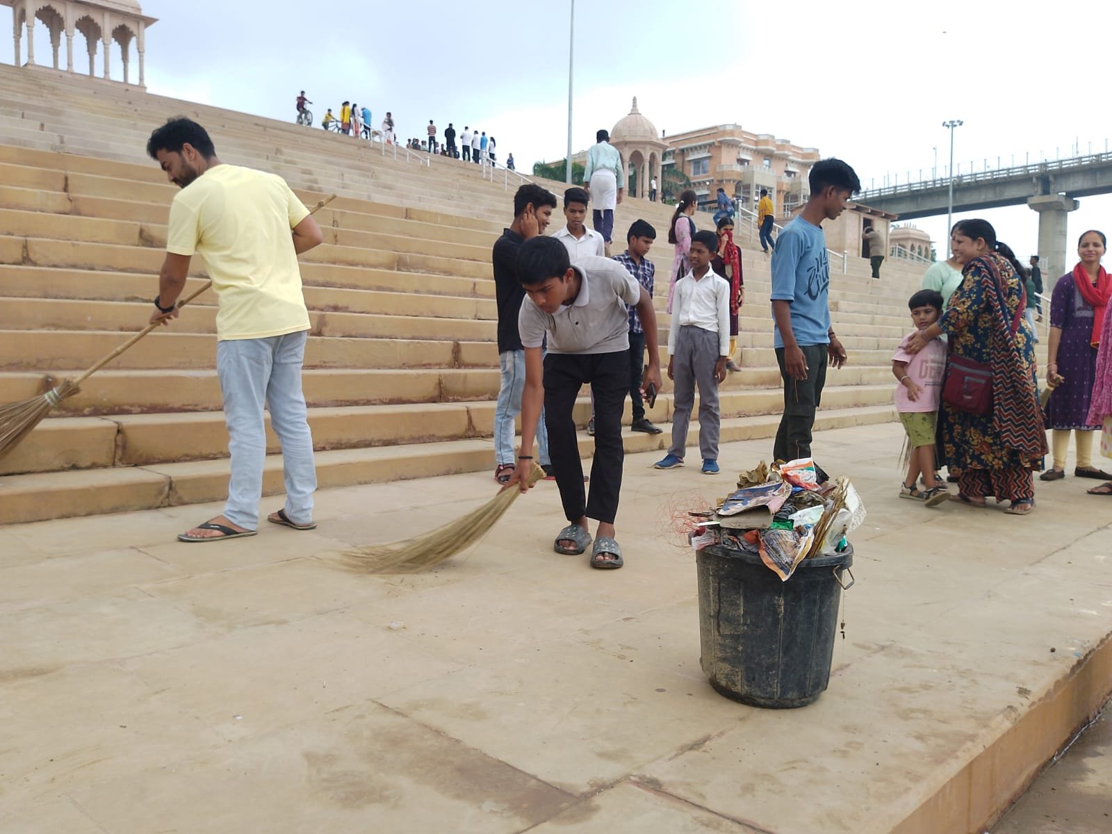 Ganga cleaning and yoga in Yoga diwas